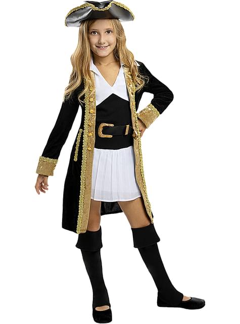 Disfraz de pirata deluxe para niña- Colección colonial - Funiglobal | Funidelia