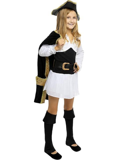 Disfraz de pirata deluxe para niña- Colección colonial - Funiglobal | Funidelia