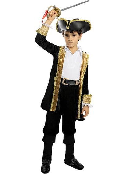 Disfraz de pirata deluxe para niño- Colección colonial - Funiglobal | Funidelia