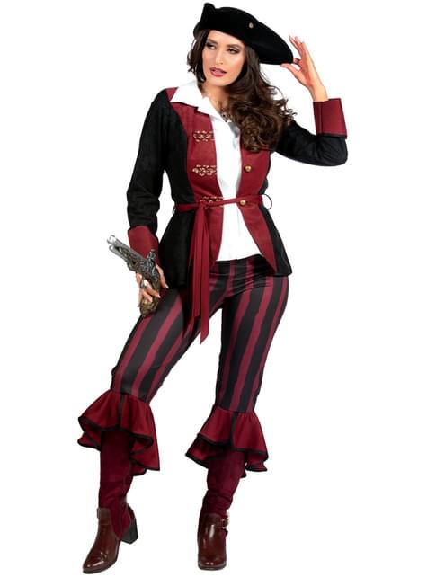 Disfraz de pirata Lady Burgundy para mujer - Wilbers | Funidelia