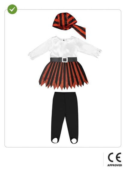 Disfraz de pirata para bebé niña - Colección bucanero - Funiglobal | Funidelia