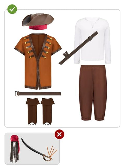 Disfraz de pirata para hombre - Colección Caribe - Funiglobal | Funidelia