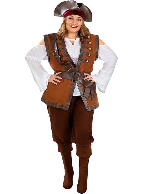 Disfraz de pirata para mujer talla grande - Colección Caribe - Funiglobal | Funidelia