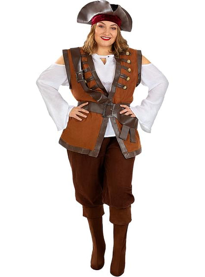Disfraz de pirata para mujer talla grande - Colección Caribe - Funiglobal | Funidelia