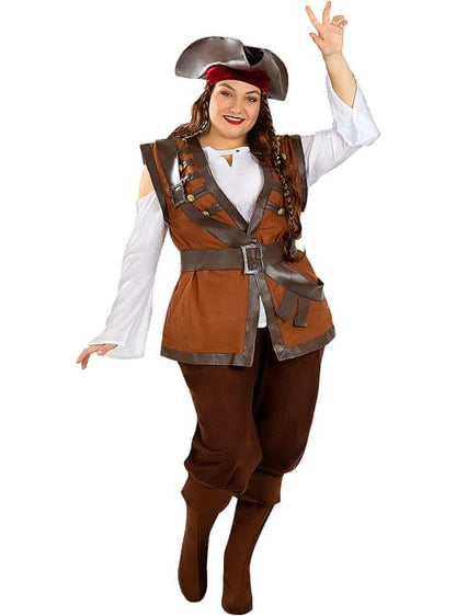 Disfraz de pirata para mujer talla grande - Colección Caribe - Funiglobal | Funidelia