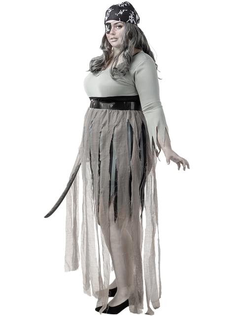 Disfraz de pirata zombie para mujer talla grande - Funiglobal | Funidelia