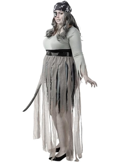 Disfraz de pirata zombie para mujer talla grande - Funiglobal | Funidelia