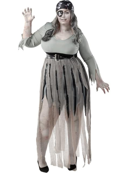 Disfraz de pirata zombie para mujer talla grande - Funiglobal | Funidelia