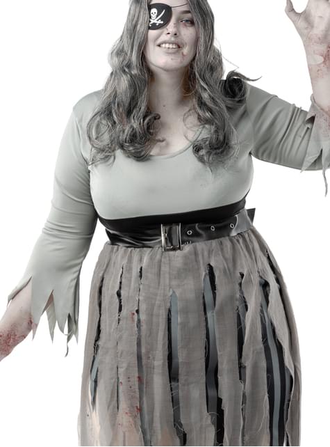 Disfraz de pirata zombie para mujer talla grande - Funiglobal | Funidelia