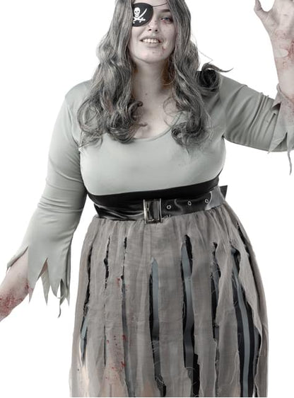 Disfraz de pirata zombie para mujer talla grande - Funiglobal | Funidelia