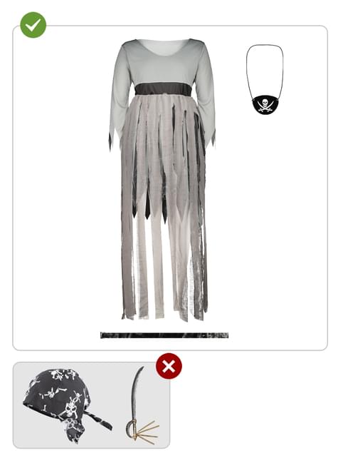 Disfraz de pirata zombie para mujer - Funiglobal | Funidelia