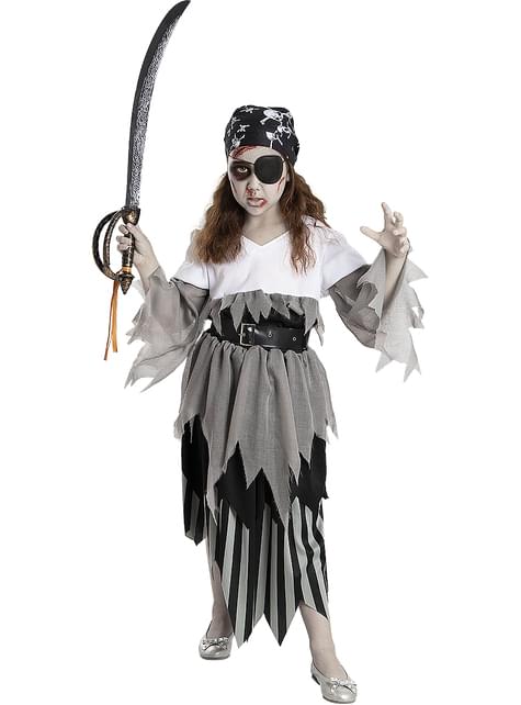 Disfraz de pirata zombie para niña - Funiglobal | Funidelia