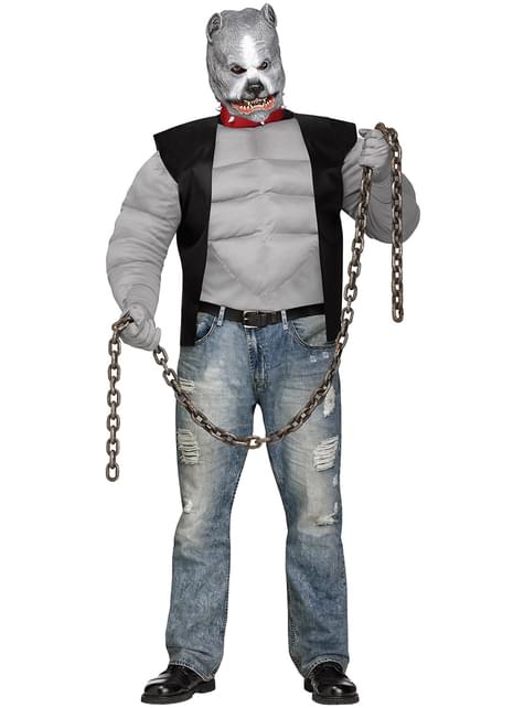 Disfraz de pitbull motorista para hombre talla grande - Fun World | Funidelia