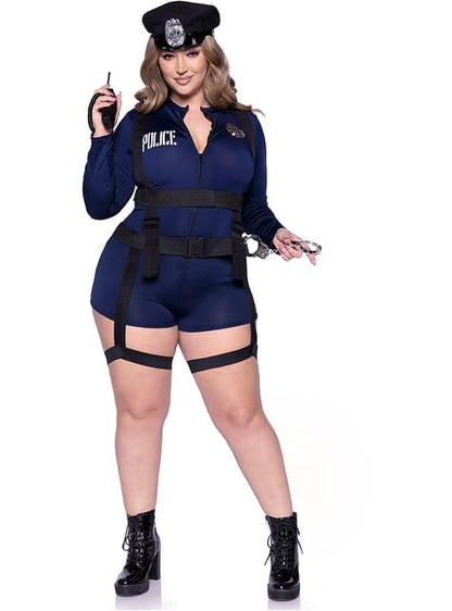 Disfraz de policía uniforme sexy para mujer talla grande - Leg Avenue | Funidelia