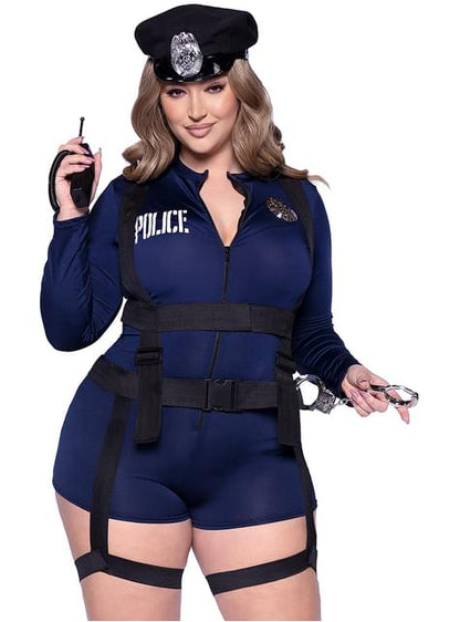 Disfraz de policía uniforme sexy para mujer talla grande - Leg Avenue | Funidelia