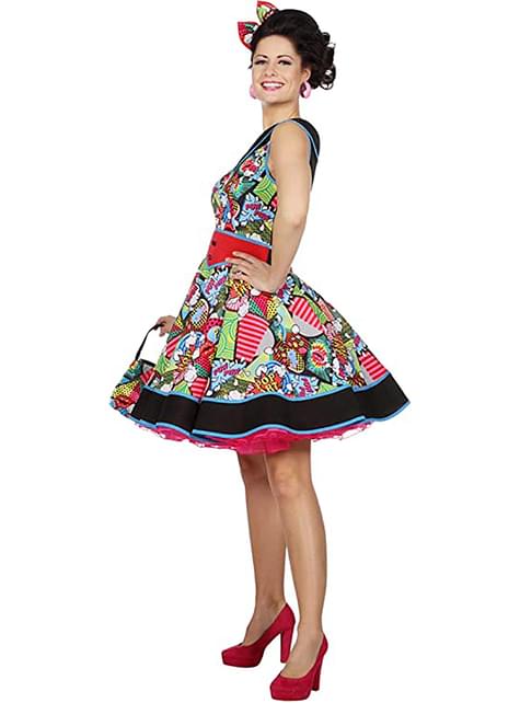 Vestido Pop Art pin up para mujer - Wilbers | Funidelia