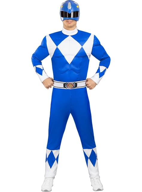 Disfraz de Power Ranger Azul para adulto - Funiglobal | Funidelia