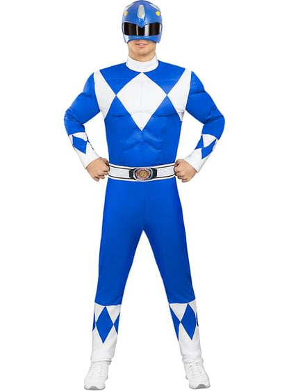 Disfraz de Power Ranger Azul para adulto - Funiglobal | Funidelia