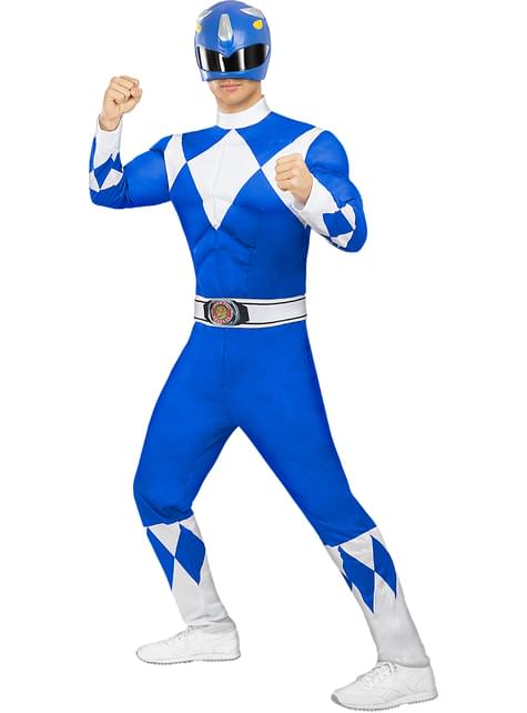 Disfraz de Power Ranger Azul para adulto - Funiglobal | Funidelia