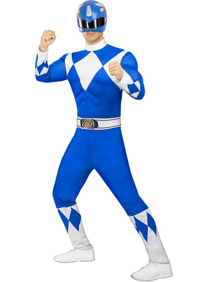 Disfraz de Power Ranger Azul para adulto - Funiglobal | Funidelia