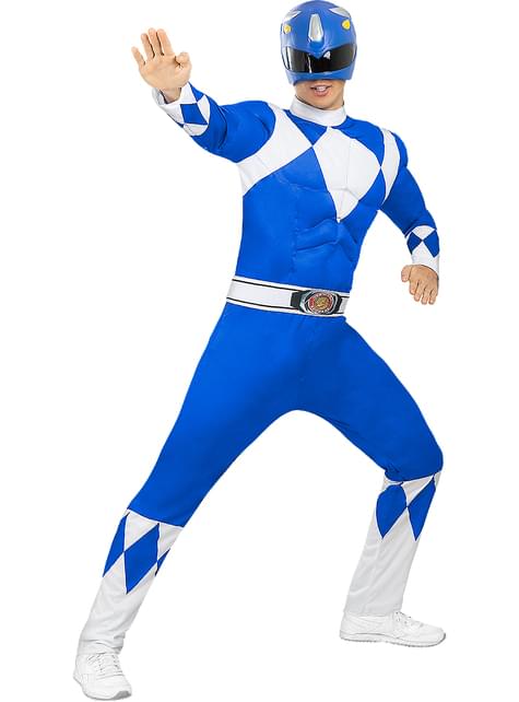 Disfraz de Power Ranger Azul para adulto - Funiglobal | Funidelia