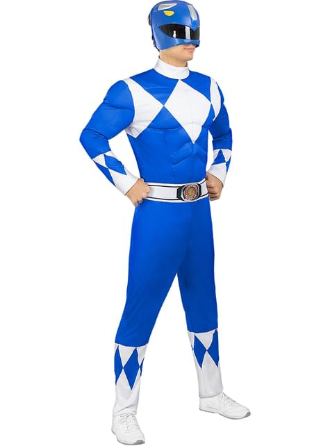 Disfraz de Power Ranger Azul para adulto - Funiglobal | Funidelia
