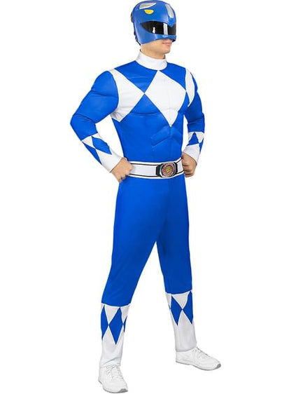 Disfraz de Power Ranger Azul para adulto - Funiglobal | Funidelia