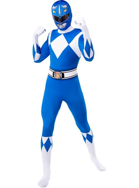Disfraz de Power Ranger Azul Segunda piel - Funiglobal | Funidelia