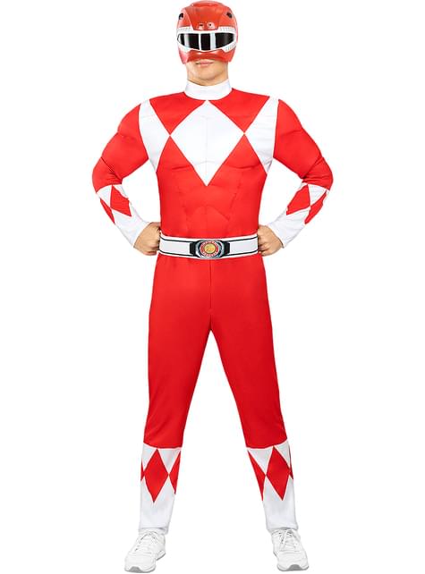 Disfraz de Power Ranger Rojo para adulto - Funiglobal | Funidelia