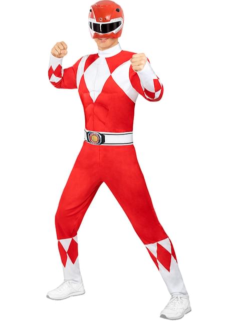 Disfraz de Power Ranger Rojo para adulto - Funiglobal | Funidelia