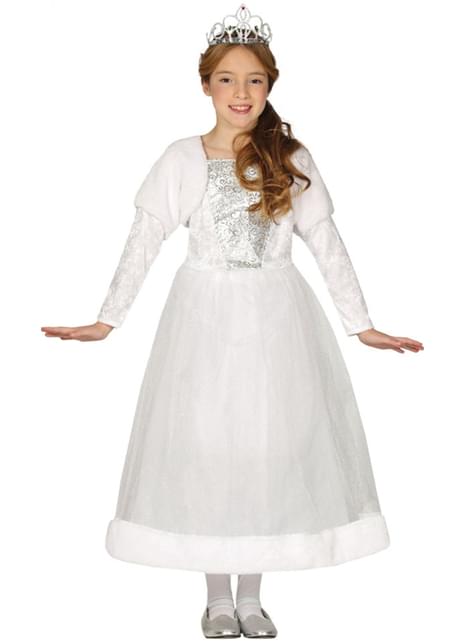 Disfraz de princesa blanca para niña - Guirca | Funidelia
