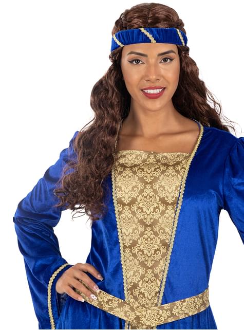 Disfraz de princesa medieval azul para mujer talla grande - Funiglobal | Funidelia