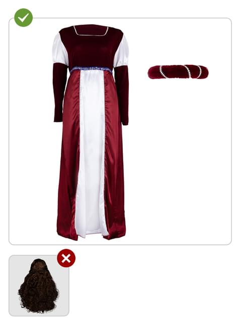 Disfraz de princesa medieval para mujer talla grande - Funiglobal | Funidelia