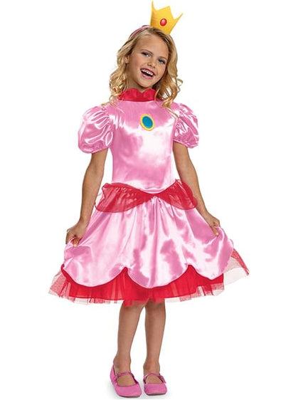 Disfraz de Princesa Peach clásico para niña - Super Mario Bros - Disguise | Funidelia