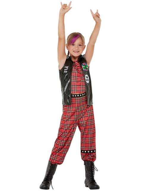 Disfraz de punk para niña - Smiffys | Funidelia