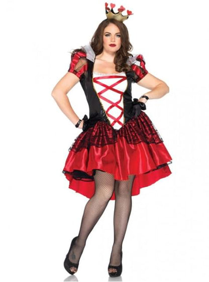Disfraz de reina de corazones para mujer talla grande - Leg Avenue | Funidelia