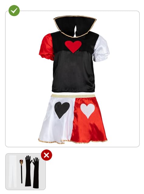 Disfraz de Reina de corazones para mujer talla grande - Funiglobal | Funidelia