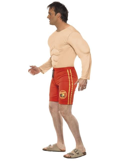 Disfraz de socorrista musculoso para hombre