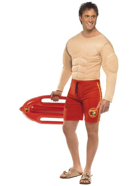 Disfraz de socorrista musculoso para hombre