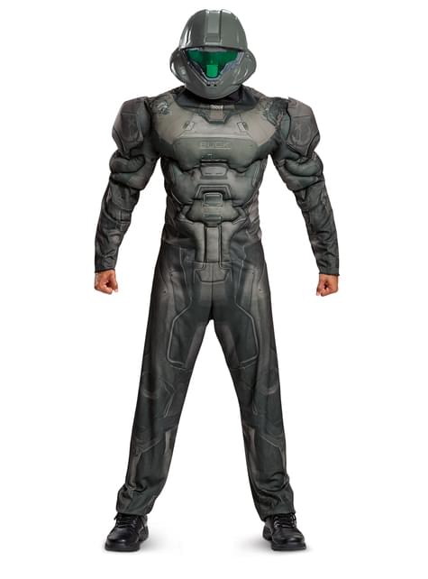 Disfraz de Spartan musculoso Halo para hombre