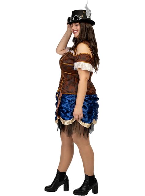 Disfraz de Steampunk corto para mujer talla grande