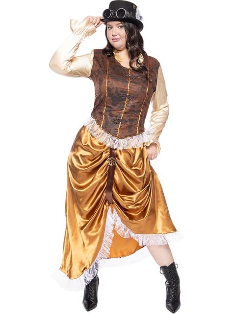 Disfraz de Steampunk largo para mujer talla grande - Funiglobal | Funidelia