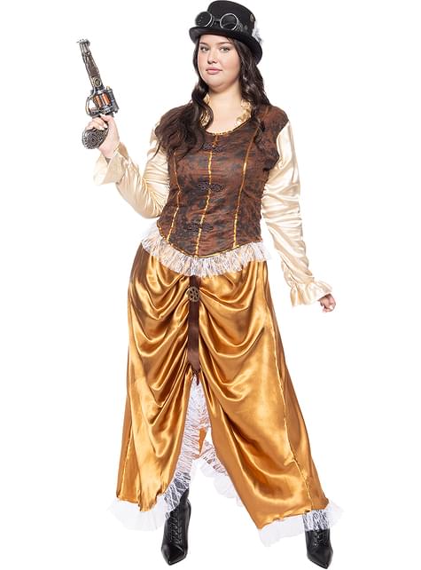 Disfraz de Steampunk largo para mujer talla grande - Funiglobal | Funidelia