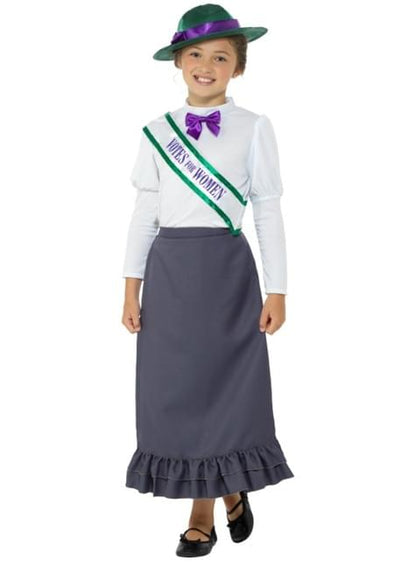 Disfraz de Victoriana sufragista para niña
