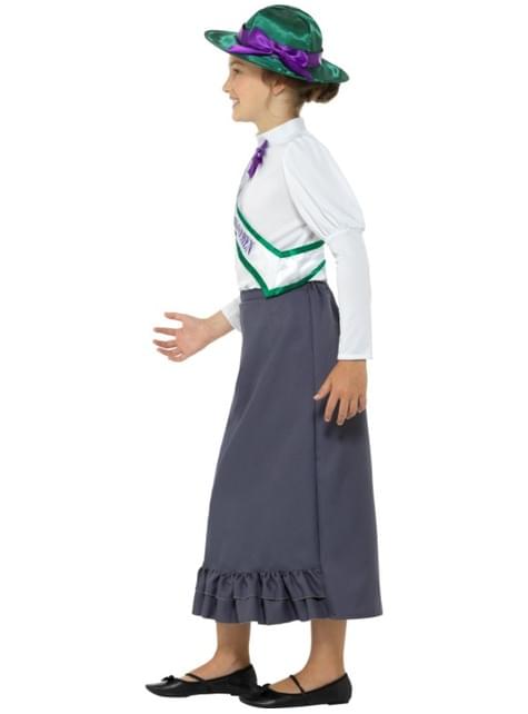 Disfraz de Victoriana sufragista para niña