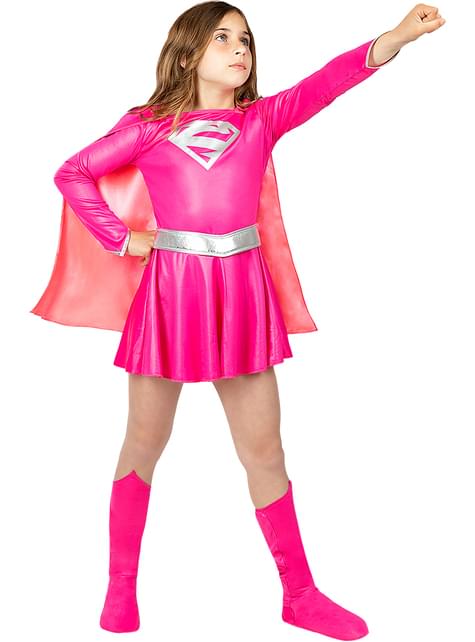 Disfraz de Supergirl rosa para niña - Funiglobal | Funidelia