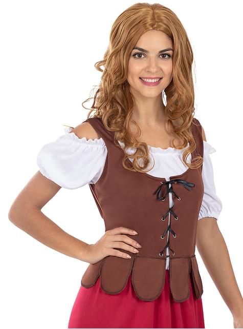 Disfraz de tabernera medieval clásica para mujer - Funiglobal | Funidelia