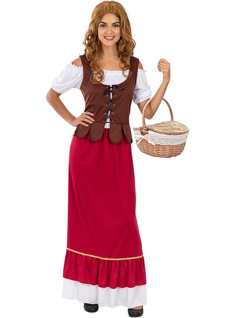 Disfraz de tabernera medieval clásica para mujer - Funiglobal | Funidelia