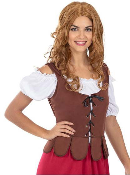 Disfraz de tabernera medieval clásica para mujer - Funiglobal | Funidelia