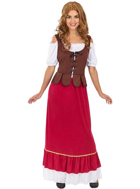 Disfraz de tabernera medieval clásica para mujer - Funiglobal | Funidelia